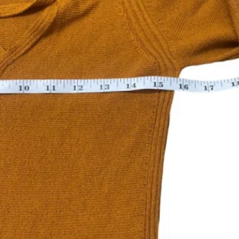 Free People Sz XS Slit Cuff Thermal Knit Long Sleeve Top Gold Mustard Yellow - Picture 5 of 7